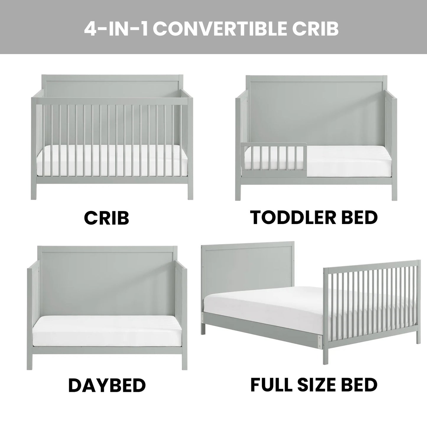 Essential 4 in 1 Panel Crib