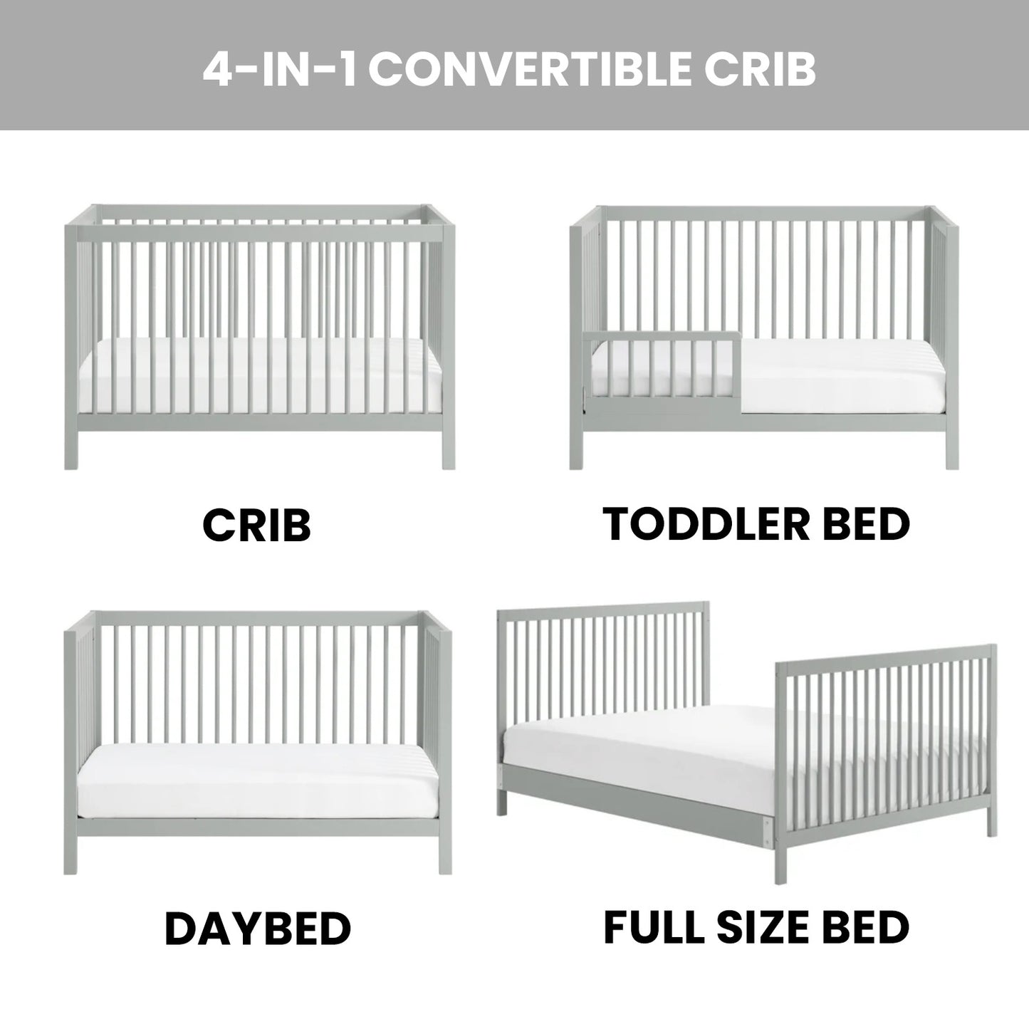 Essential 4 in 1 Island Crib