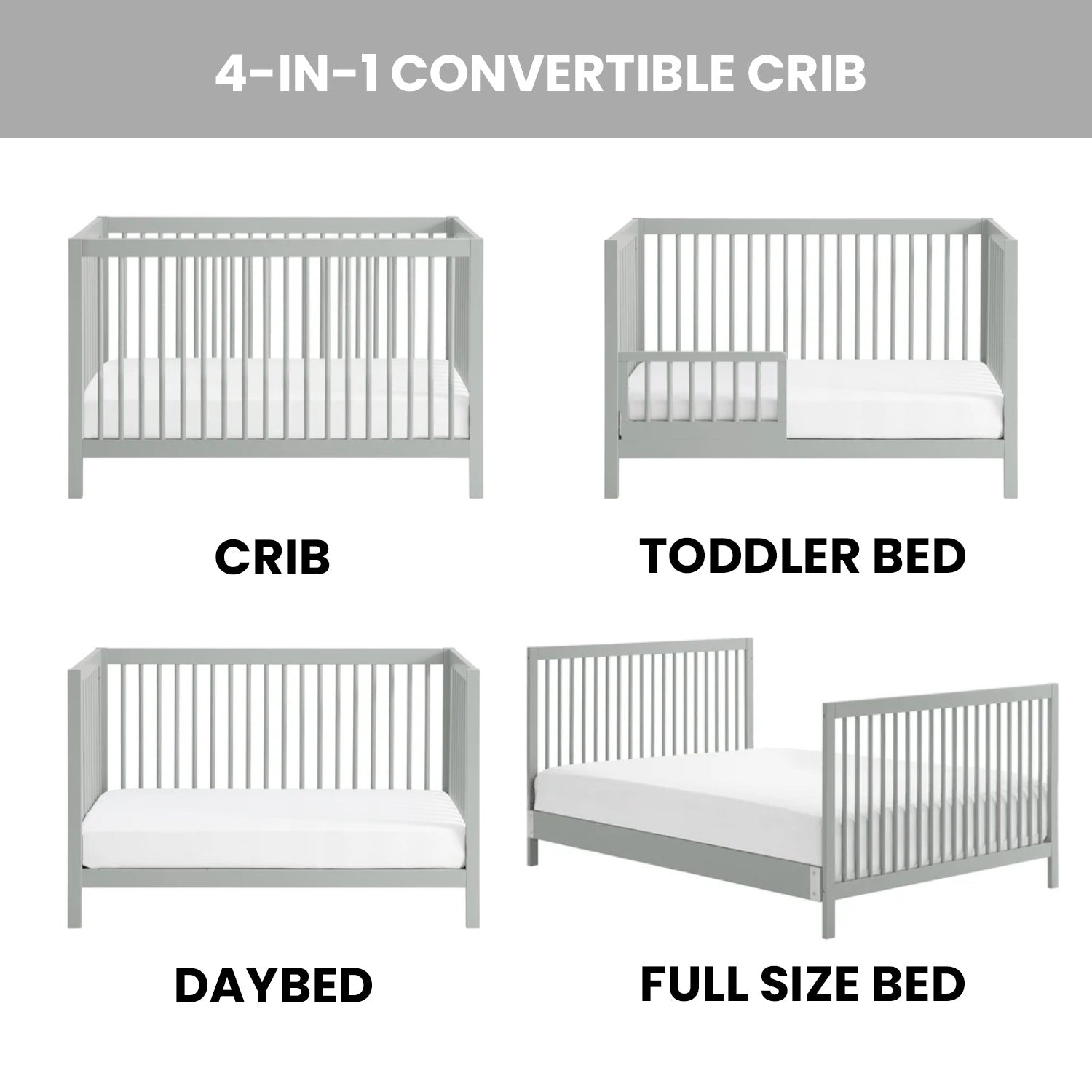 Essential 4 in 1 Island Crib