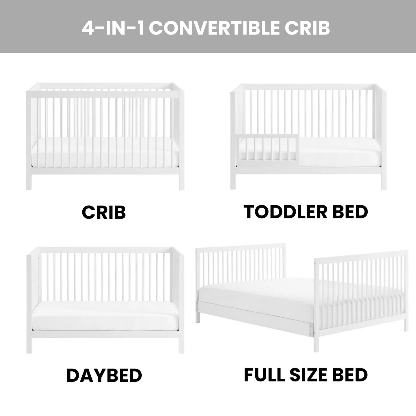 Essential 4 in 1 Island Crib