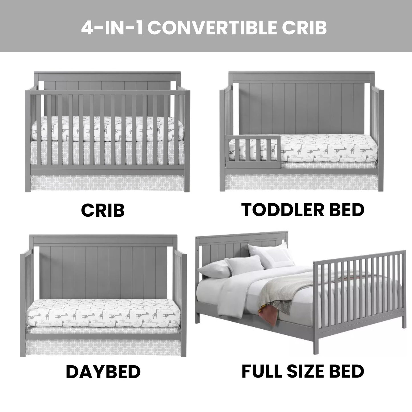 Lazio 4 in 1 Convertible Crib