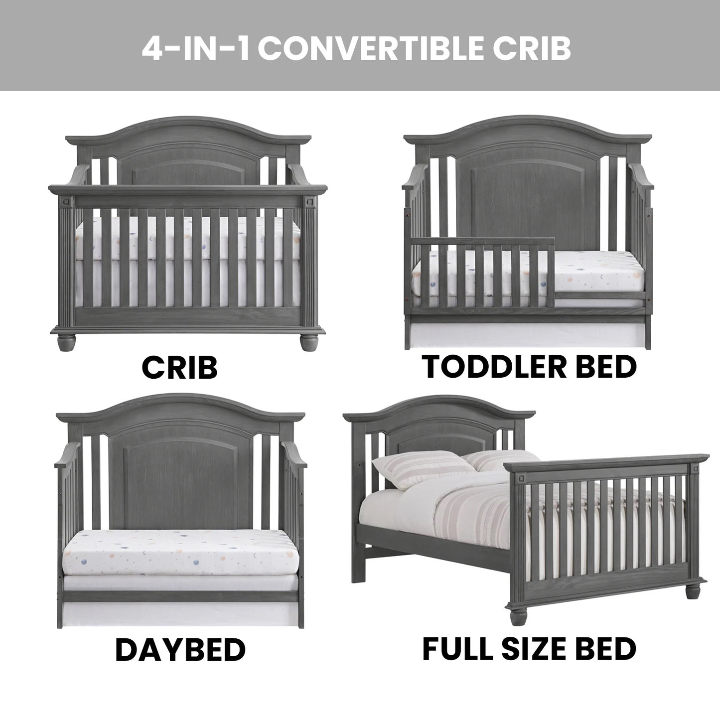 London Lane 4 In 1 Convertible Crib
