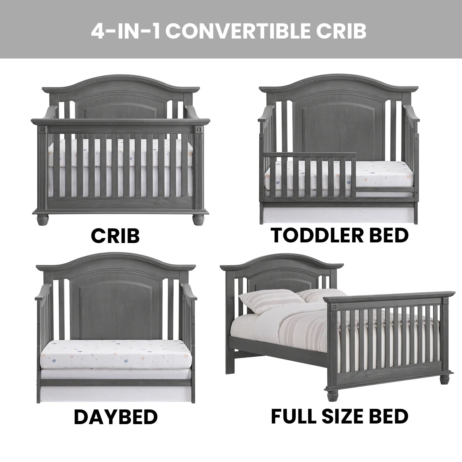 London Lane 4 In 1 Convertible Crib