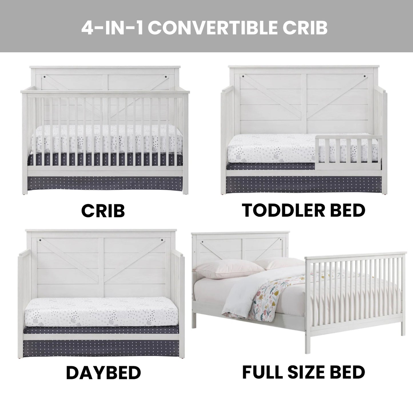 Montauk 4 in 1 Convertible Crib