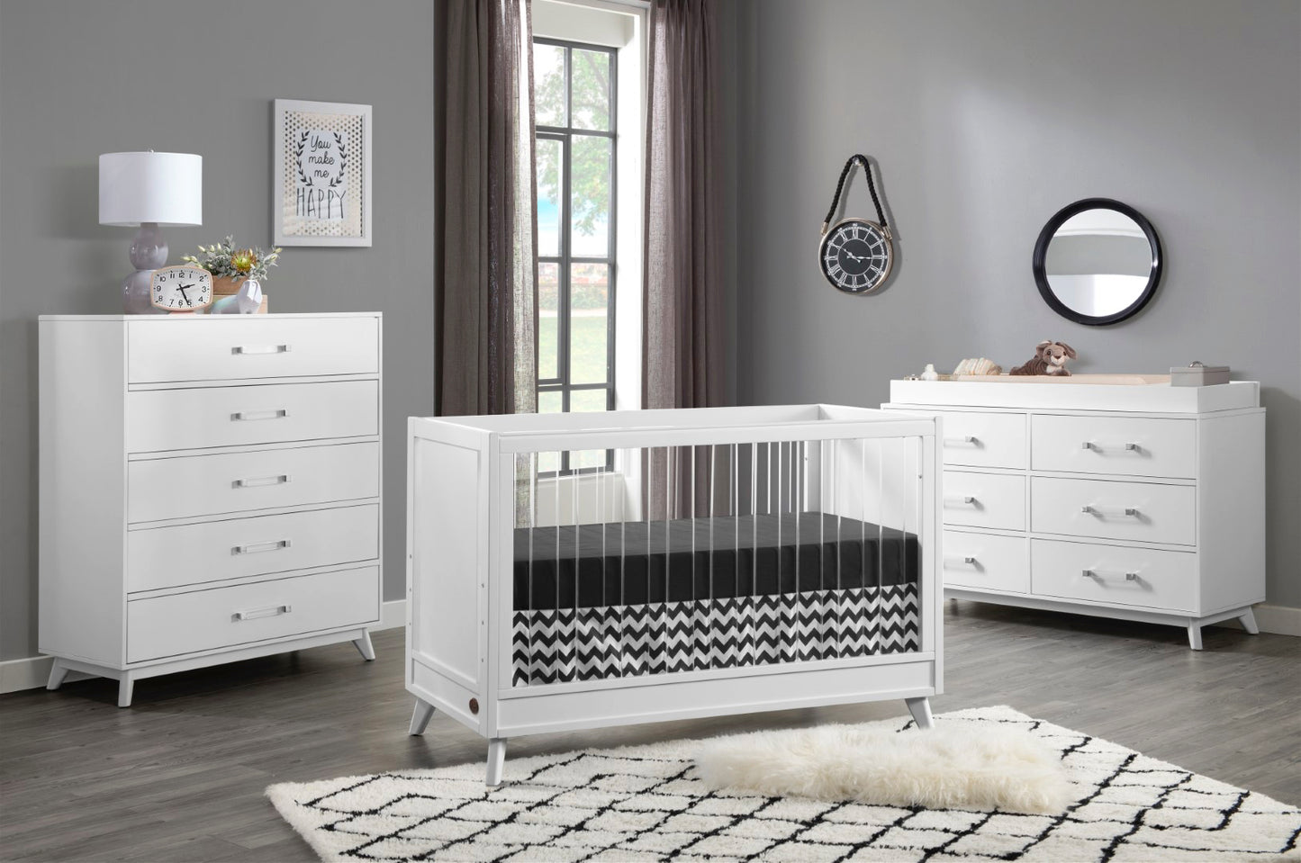 Holland 3 In 1 Acrylic Convertible Crib