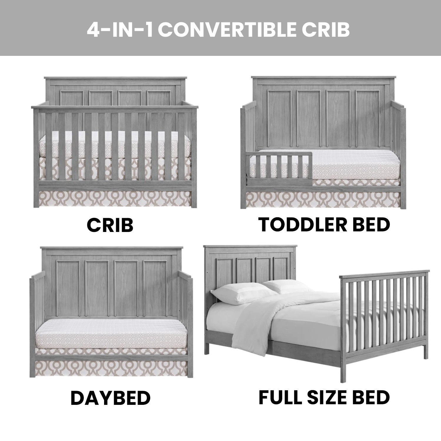 Bennett 4 in 1 Convertible Crib