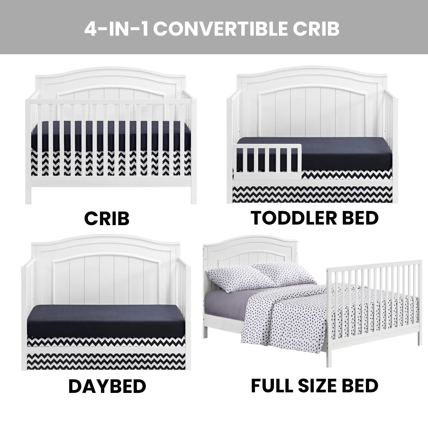 Crib full size bed best sale