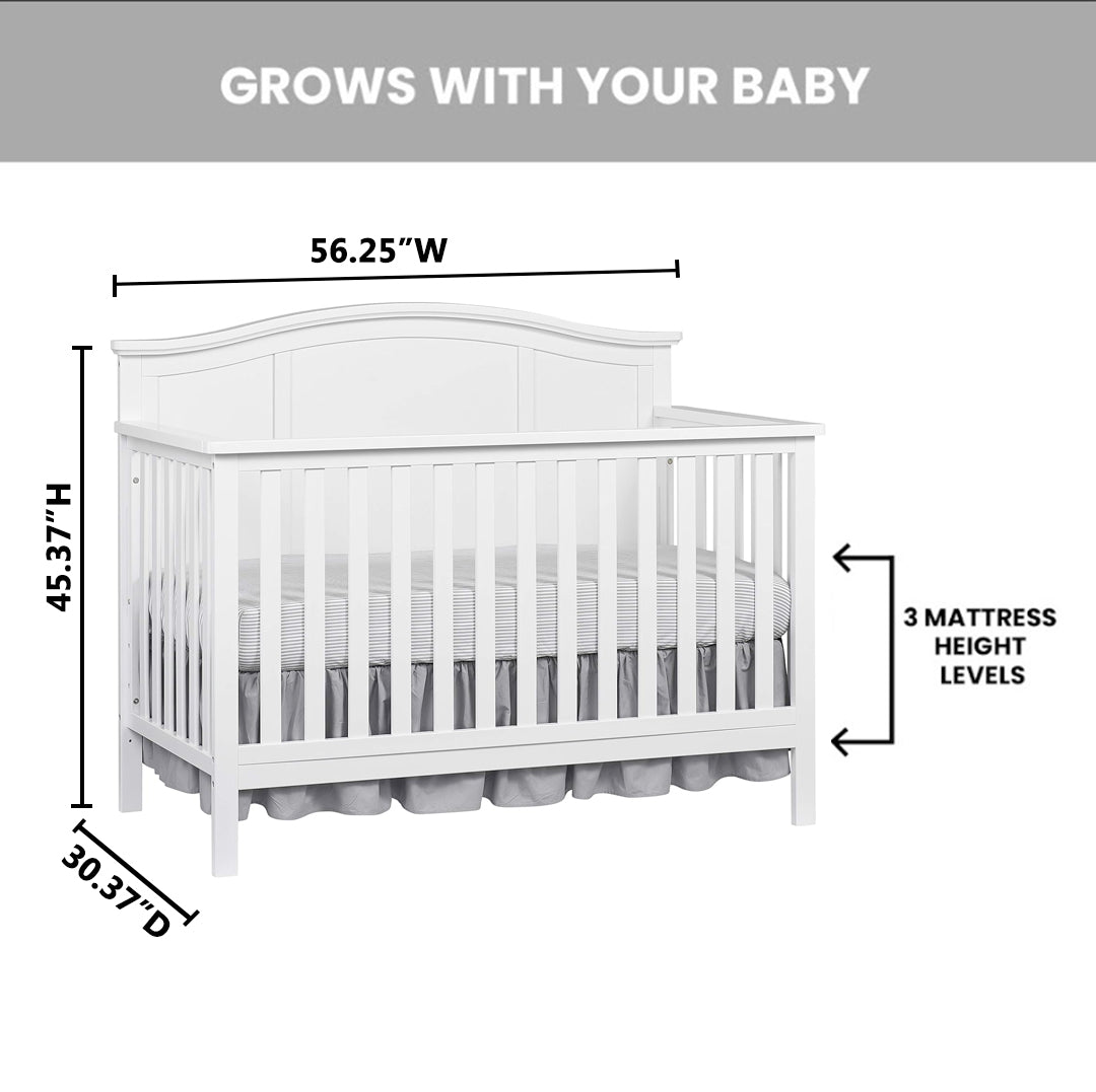 Emerson 4 in 1 Convertible Crib Oxford Baby and Kids