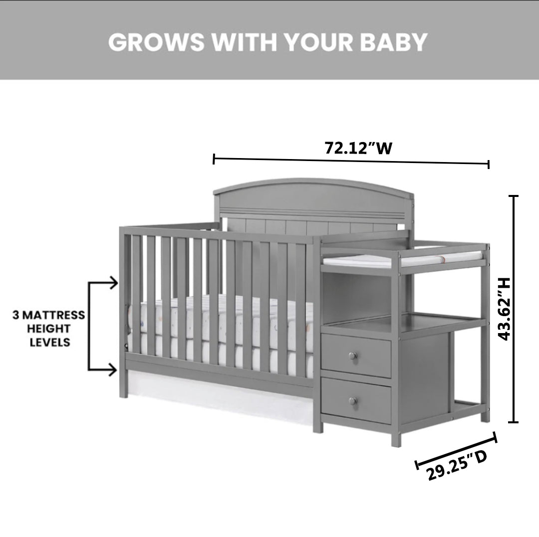 Crib and changing table combo best sale