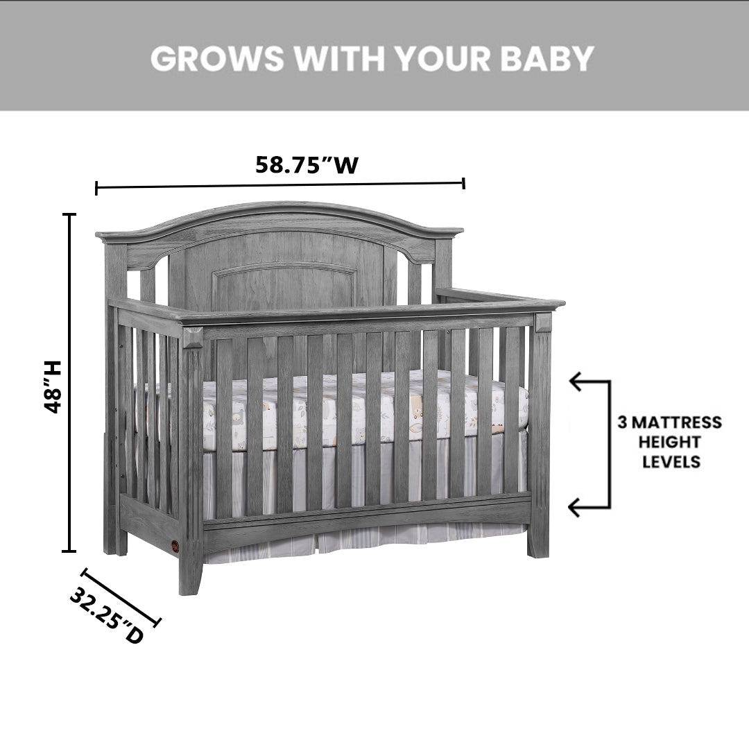 Willowbrook 4 in 1 Convertible Crib Oxford Baby and Kids