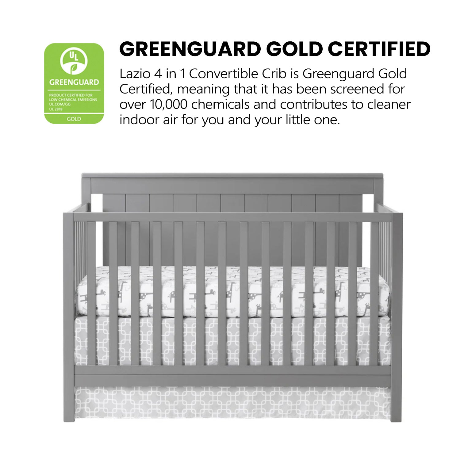 Lazio 4-in-1 Convertible Baby Crib | Oxford Baby – Oxford Baby and