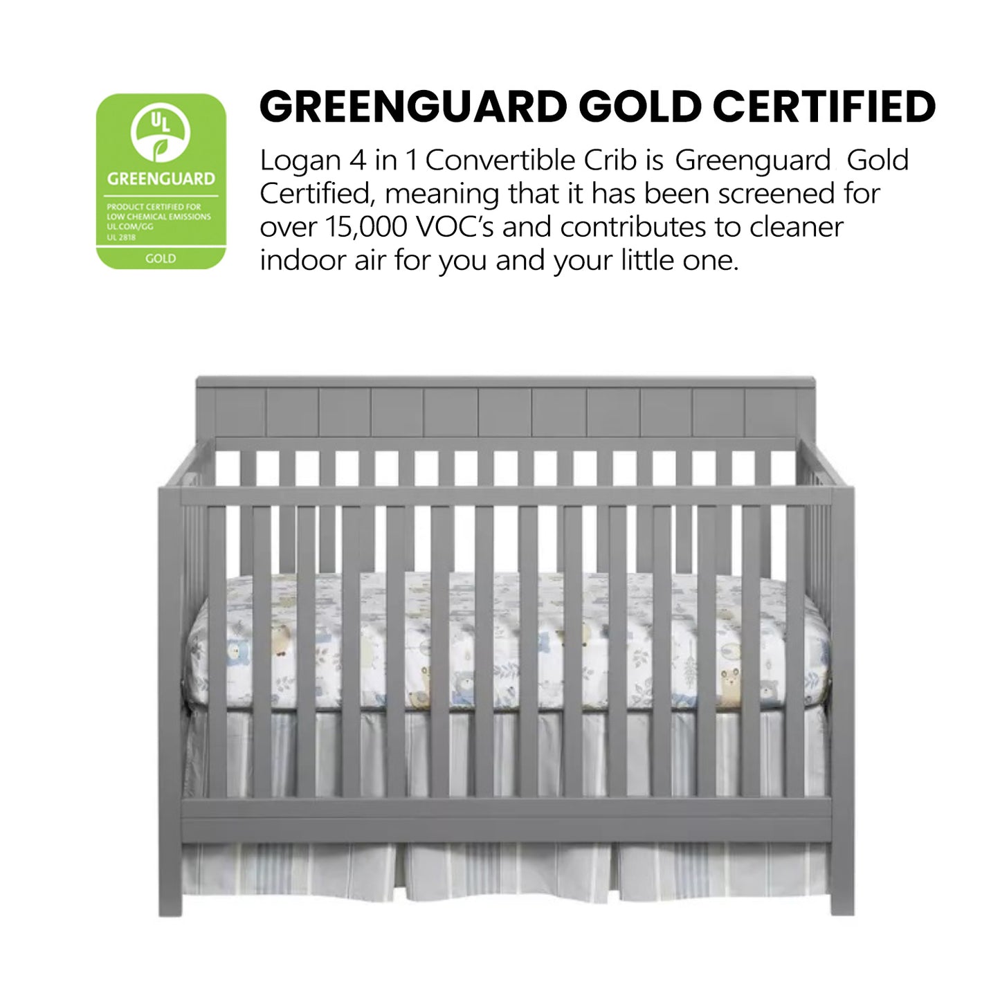 Logan 4 in 1 Convertible Crib