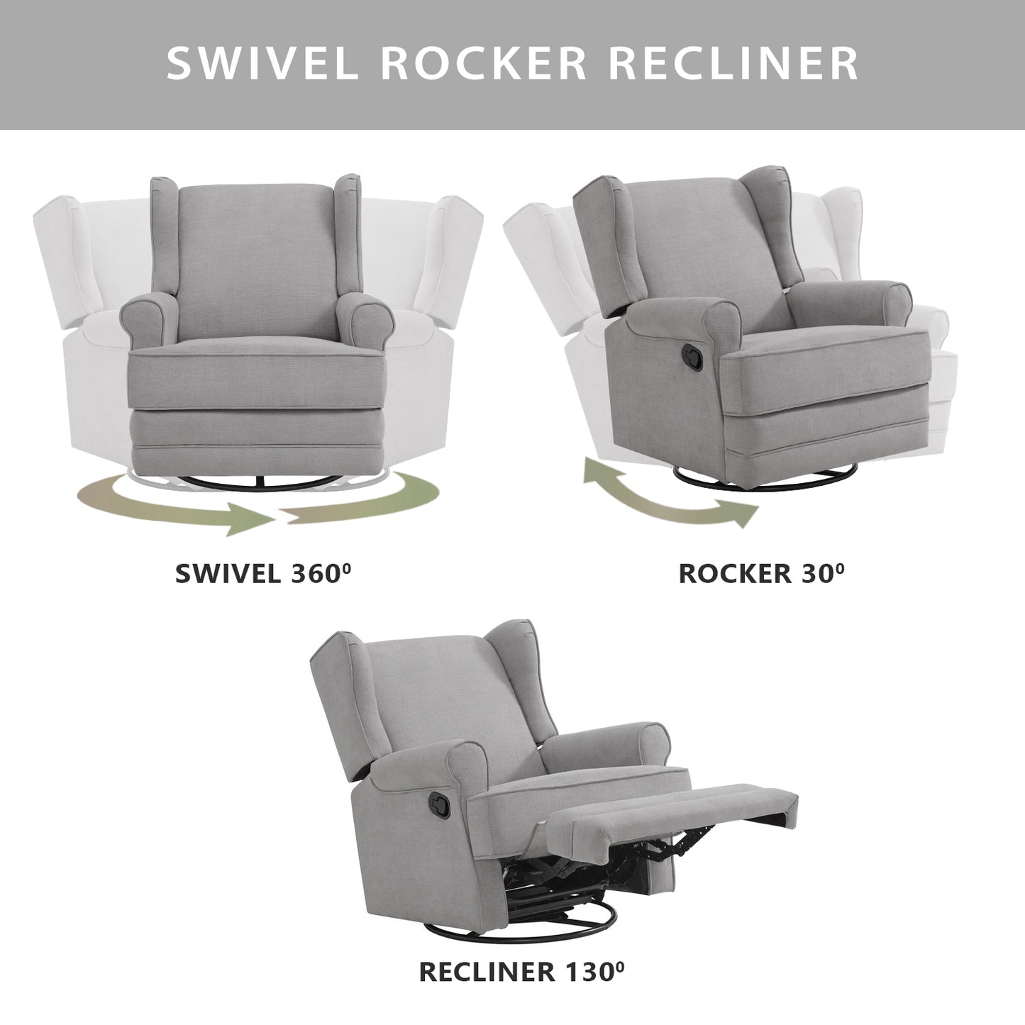Teegan Swivel Rocker and Recliner