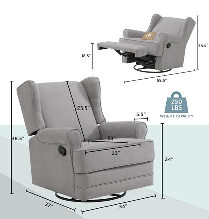 Teegan Swivel Rocker and Recliner