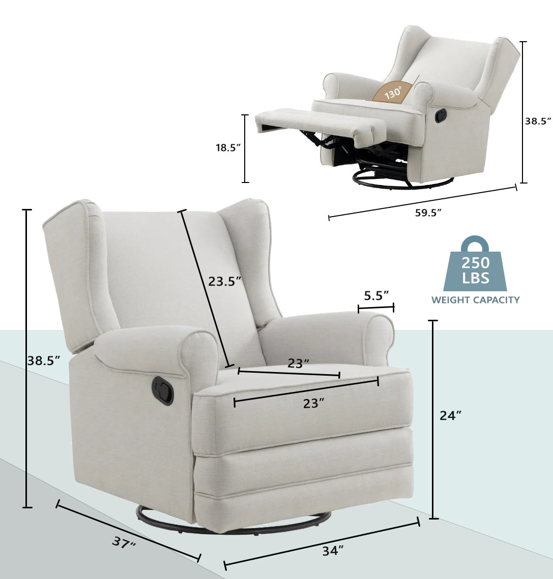 Teegan Swivel Rocker and Recliner