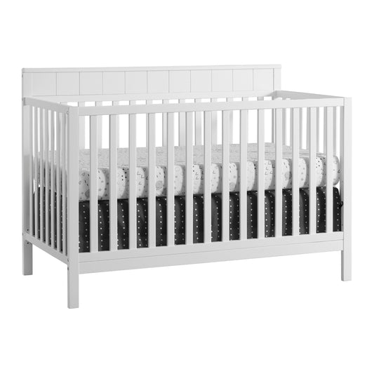 Oxford Baby Langston 4-in-1 Convertible Crib, Graphite Gray, Wooden Crib 