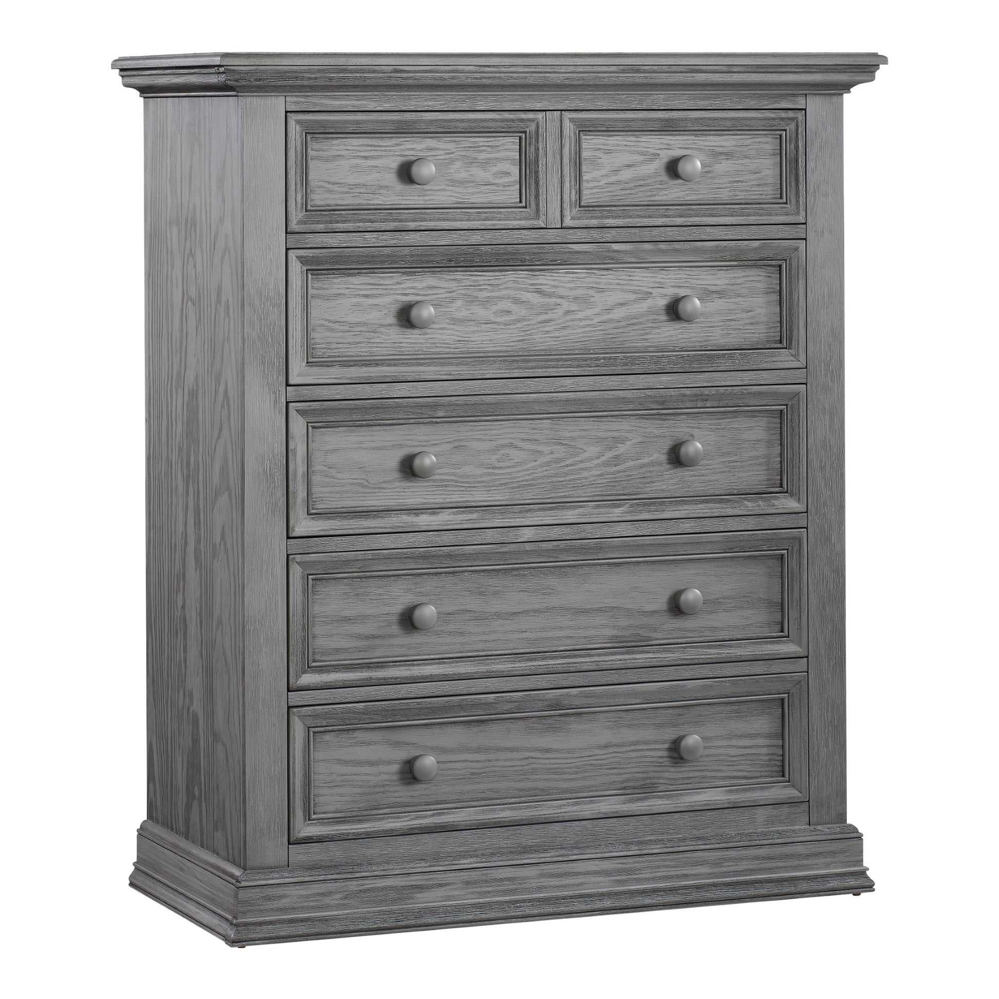 5 drawer dresser grey 5-Drawer Dresser, Wood Frame Dresser with Large Fabric Drawers Techni Home