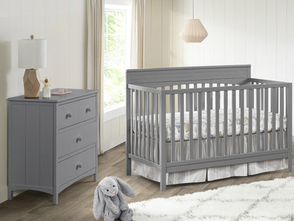 grey crib with matching dresser Simmons Kids Sophia 2-piece Nursery Furniture Set, Gray