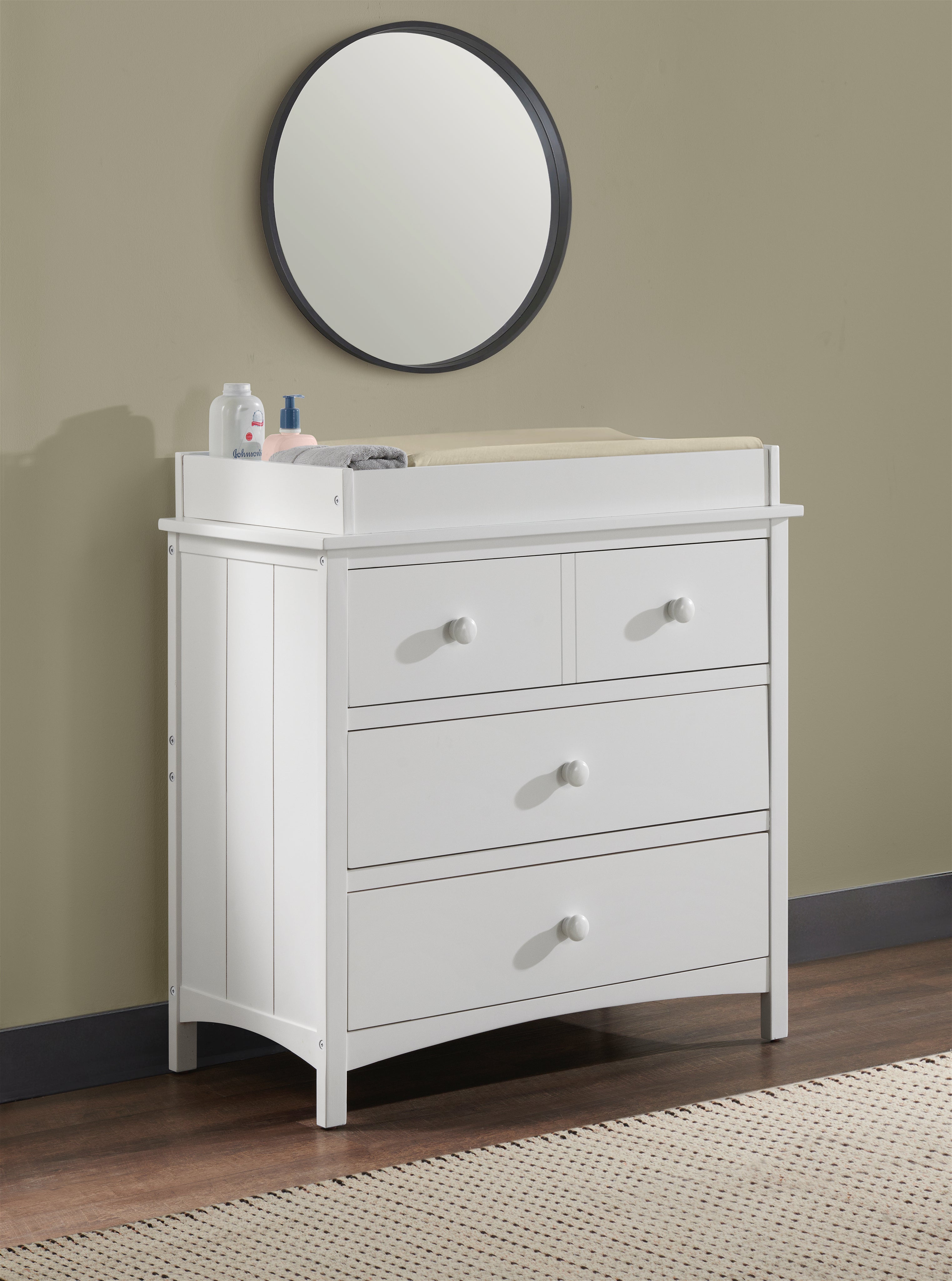 Oxford Baby Changing Topper for Universal 3 Drawer Dresser Snow White