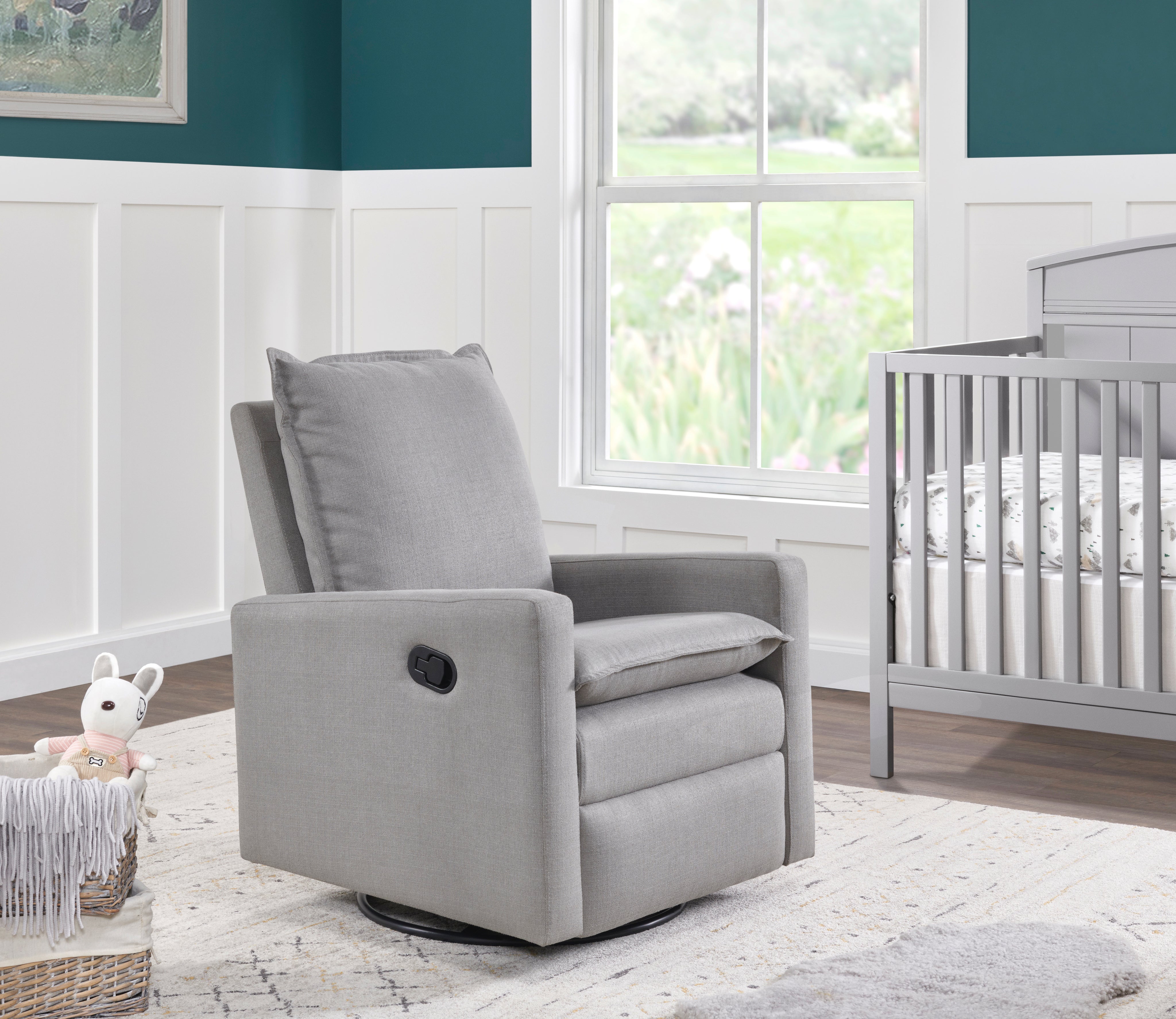 Uptown Swivel Rocker and Recliner Oxford Baby and Kids